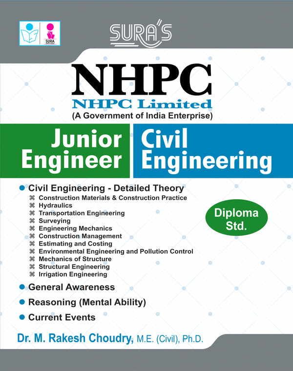 SURA`S NHPC Junior Engineer Civil Engineering Diploma Std Exam Book Guide - Latest Updated Edition 2026
