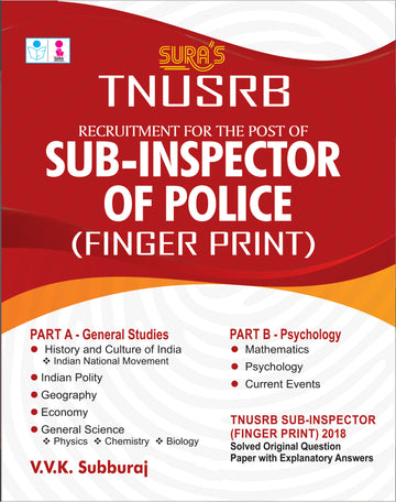 SURA`S TNUSRB Sub-Inspector of Police (SI) (Finger Print) Exam Book in English Medium - Latest Edition 2026