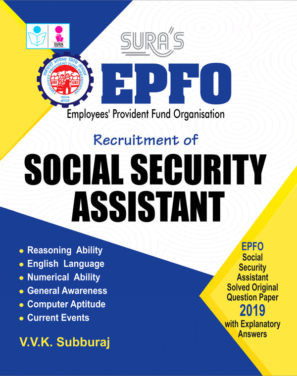 SURA`S EPFO Social Security Assistant Exam Book in English Medium - Latest Updated Edition 2026