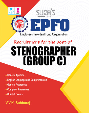 SURA`S EPFO Stenographer (Group C) Exam Book in English - Latest Updated Edition 2026