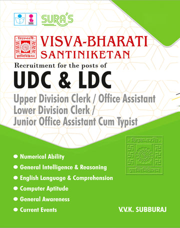 SURA`S VISVA-BHARATI SANTINIKETAN UDC & LDC Office Assistant and Typist Exam Book in English Medium - Latest Updated Edition 2026