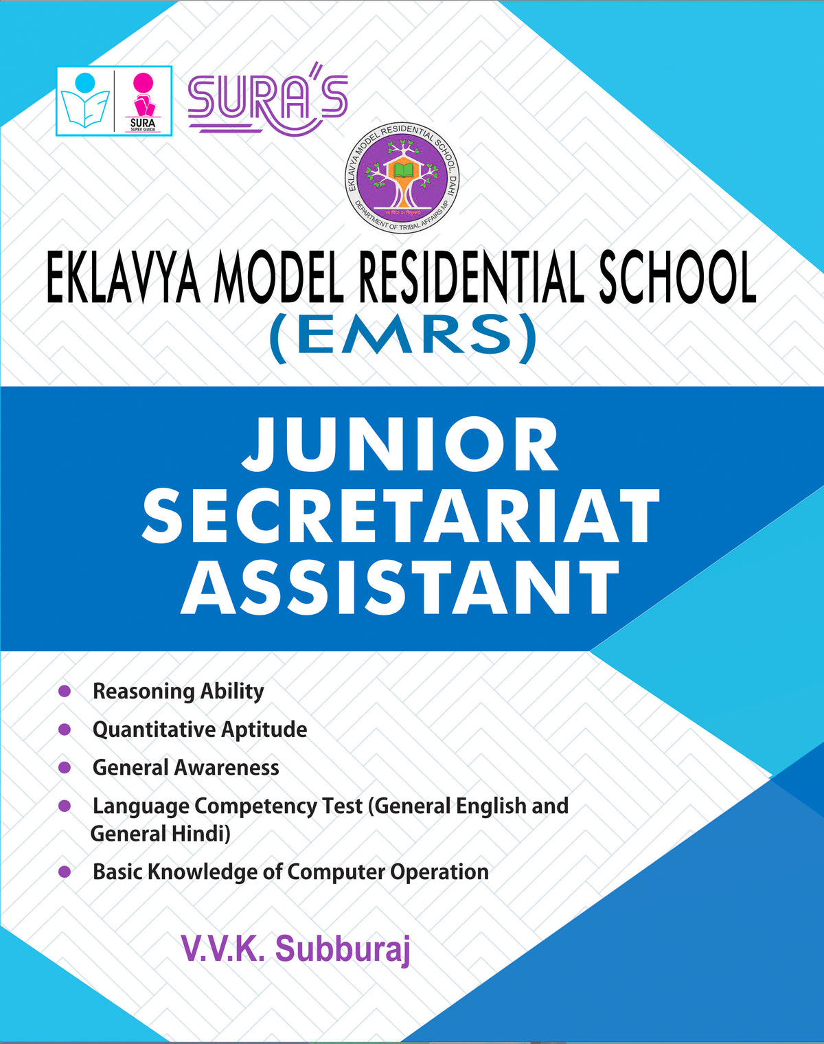 SURA`S Eklavya Model Residential School (EMRS) Junior Secretariat Assistant Exam Book Guide - English Medium 2026
