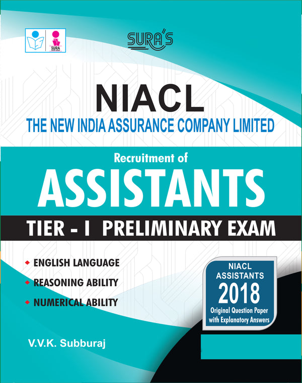 SURA`S NIACL Assistants Tier - I Preliminary Exam Book Guide in English Medium - Latest Updated Edition 2026