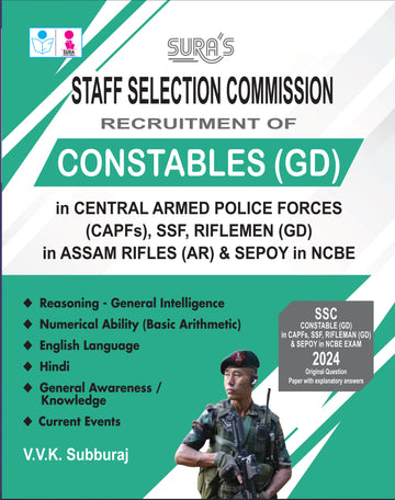 SURA`S SSC Constables (GD) in CAPFs,SSF,Riflemen(GD) NCBE Exam Book Guide English Medium 2026
